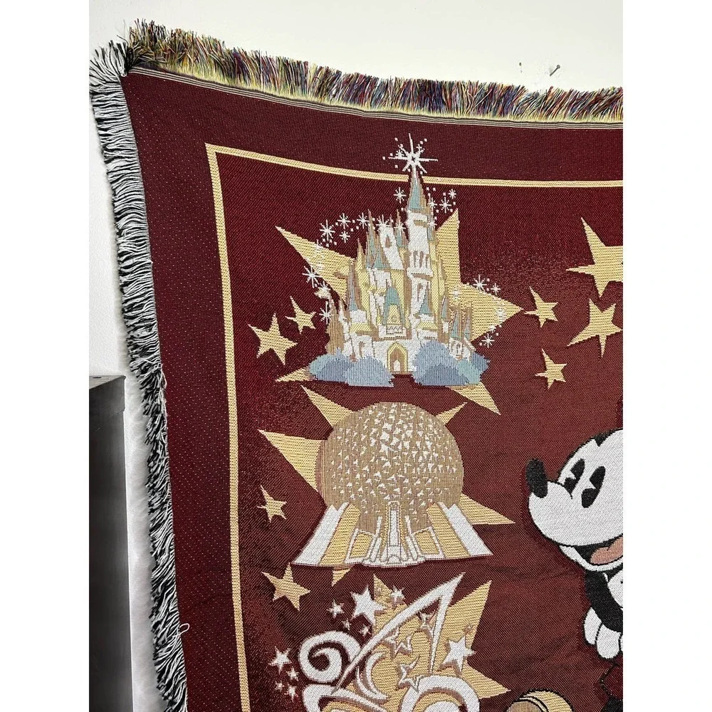 Walt Disney Mickey‎ Mouse 4 Parks Fringed Throw